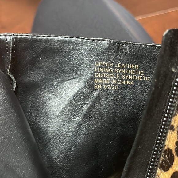 Kurt Geiger leather ankle boots animal print size 38 us 7 - Picture 5 of 5